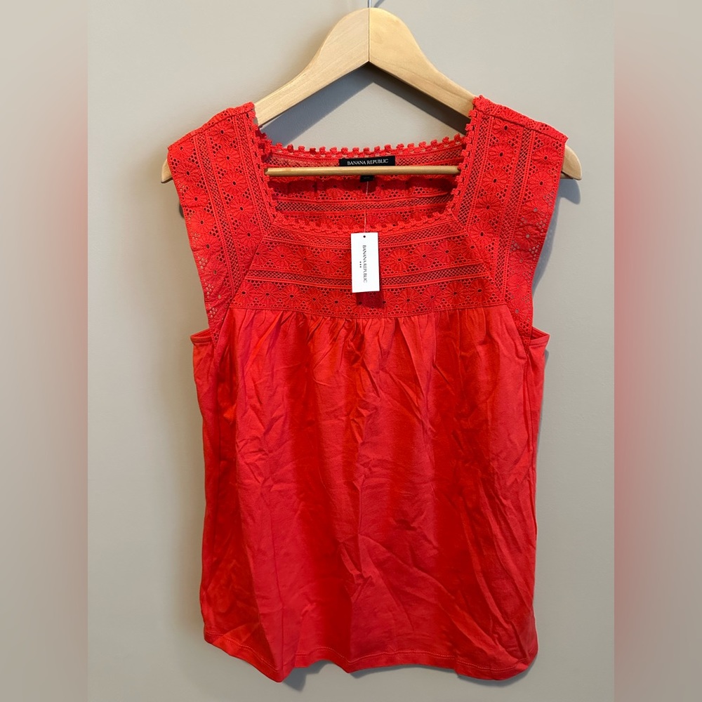 Banana Republic Knit/Lace Top XS